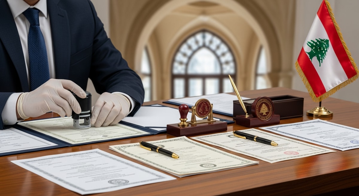 Lebanese Ministry of Foreign Affairs and Emigrants building representing the consular legalization process for international documents