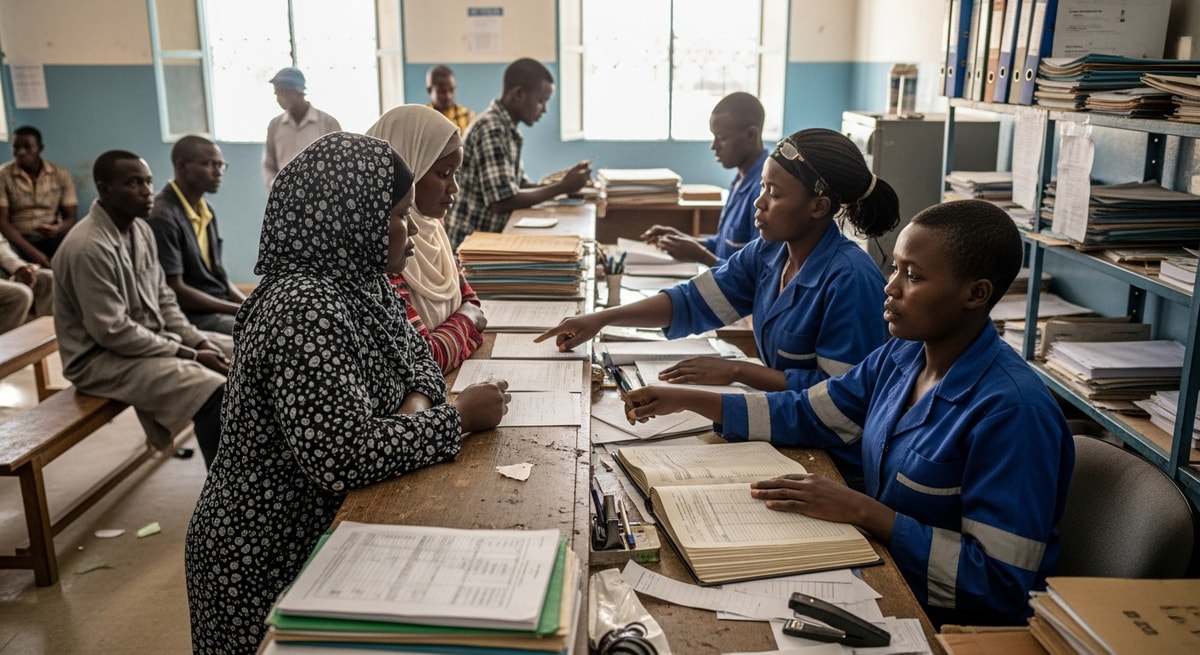 Malian état civil office at a commune level, where actes de naissance and other vital records are registered and issued under Mali's civil registration framework