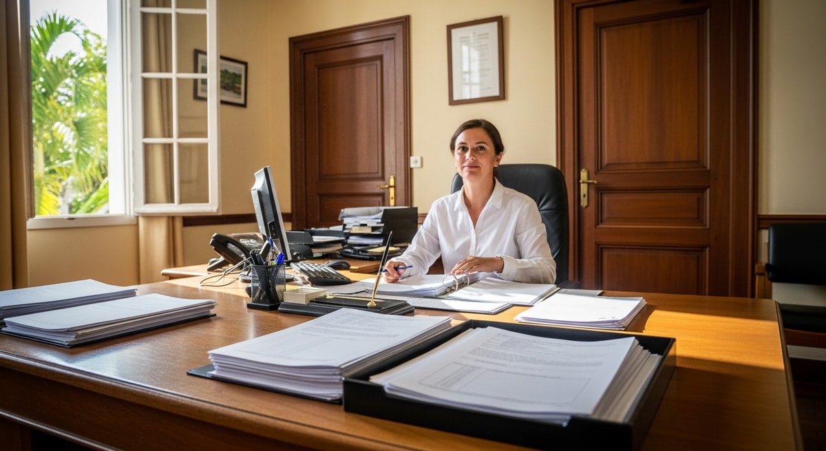 Martinique mairie building where French état civil documents including birth and marriage certificates are issued by local civil status officers