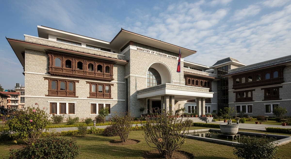 Ministry of Foreign Affairs building in Kathmandu representing Nepal's consular legalization authority for document authentication