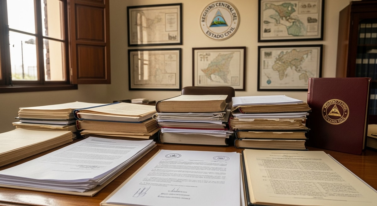 Nicaraguan civil registration system representing the Registro Central del Estado Civil vital records office