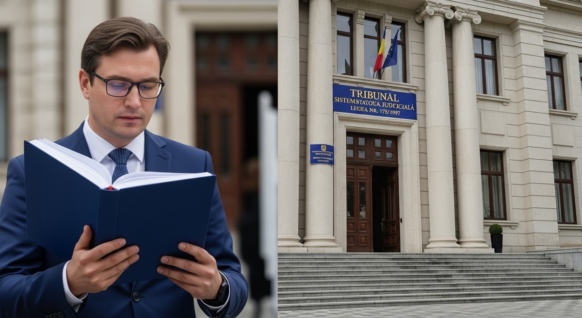 Romanian tribunal courthouse representing the judicial registration system for authorized translators under Legea nr. 178/1997