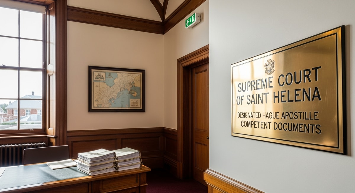 Supreme Court of Saint Helena in Jamestown the designated Hague Apostille competent authority for Saint Helena documents
