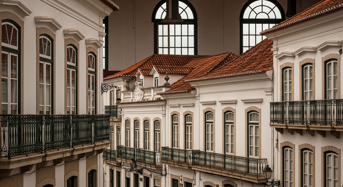 Historic Portuguese colonial buildings in São Tomé city representing the Portuguese language heritage that underpins all official documents in São Tomé and Príncipe