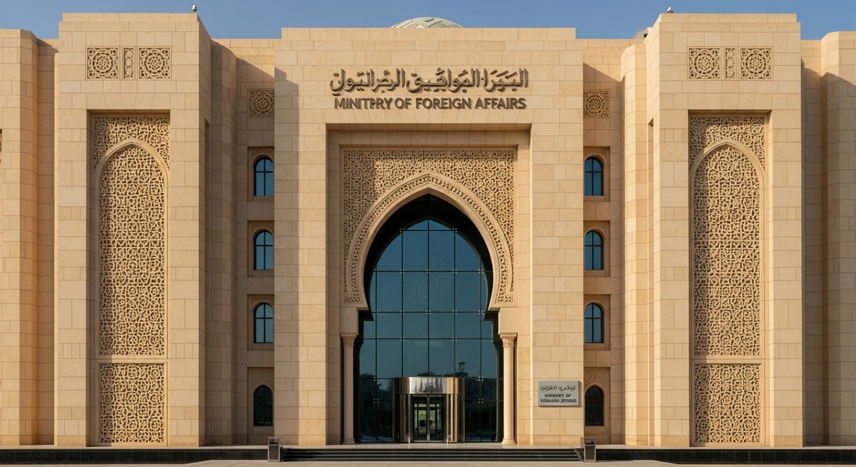 Saudi Ministry of Foreign Affairs building representing the competent authority for apostille processing since December 2022