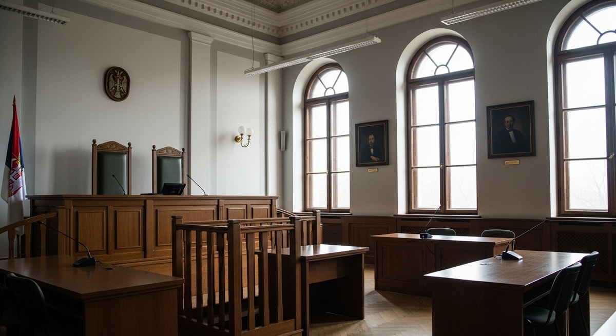Serbian court building representing the judicial foundation of the stalni sudski tumač sworn translator system