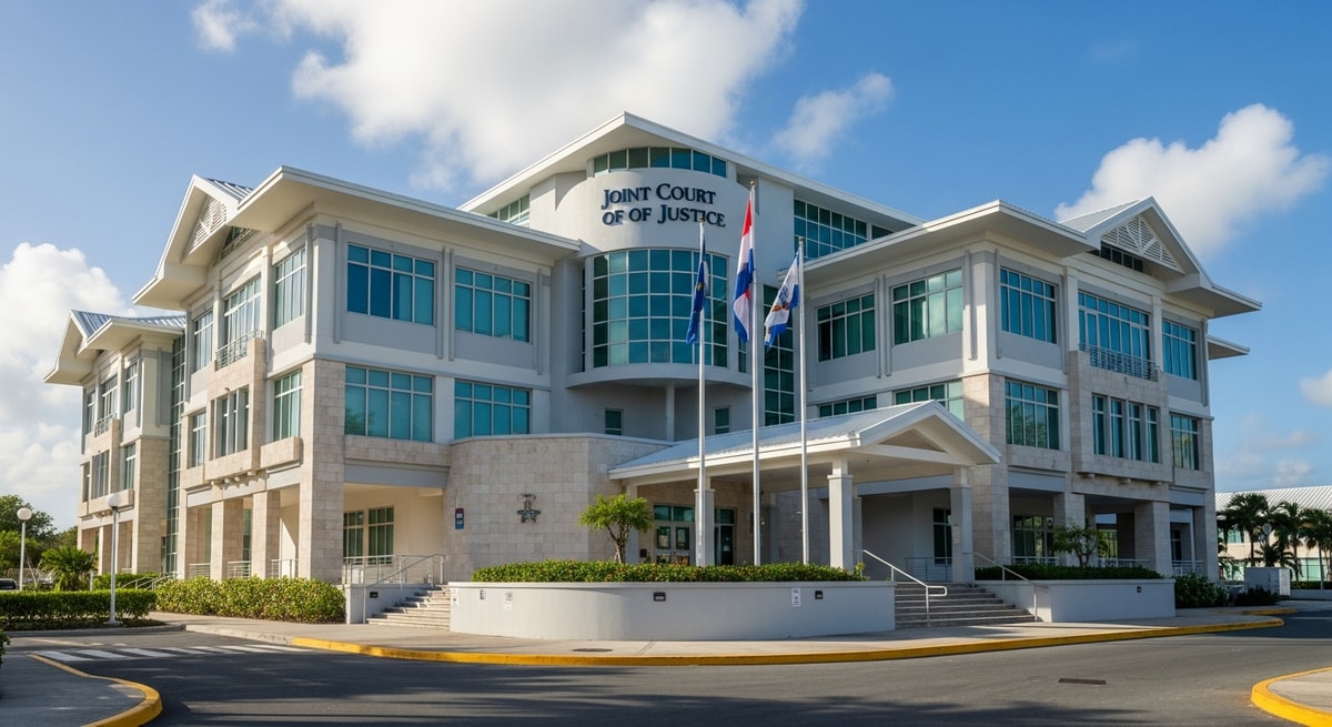Joint Court of Justice building representing the apostille competent authority for Sint Maarten and all Dutch Caribbean territories under the Hague Convention