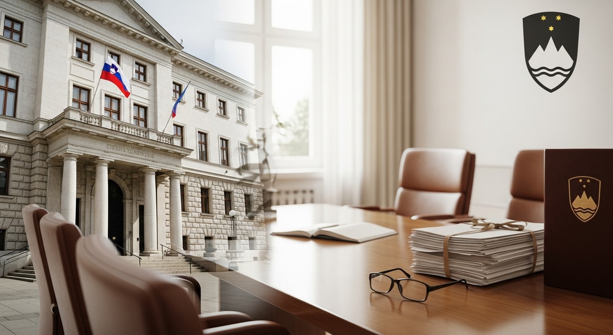 Slovenian court building representing the judicial foundation of the sodni tolmač sworn translator system