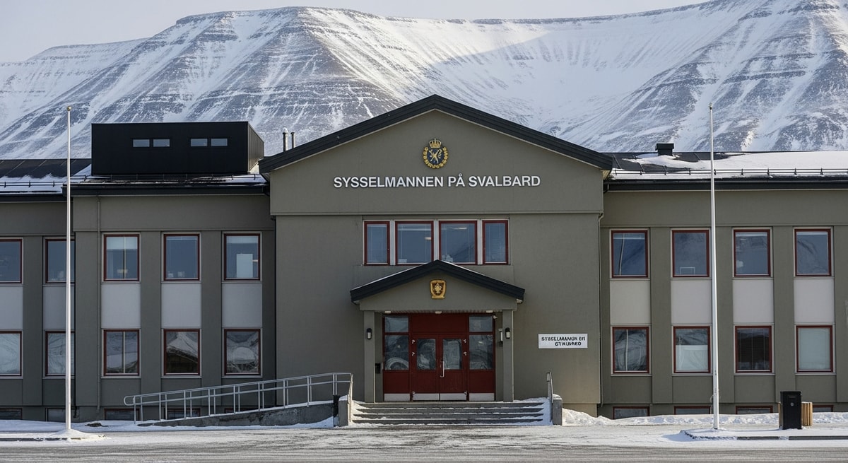 Sysselmannen på Svalbard government building in Longyearbyen representing the Norwegian Governor of Svalbard who issues official administrative documents