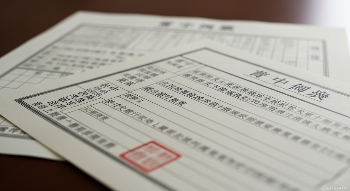 Traditional Chinese characters on Taiwan official government documents showing the complexity of script used in ROC records