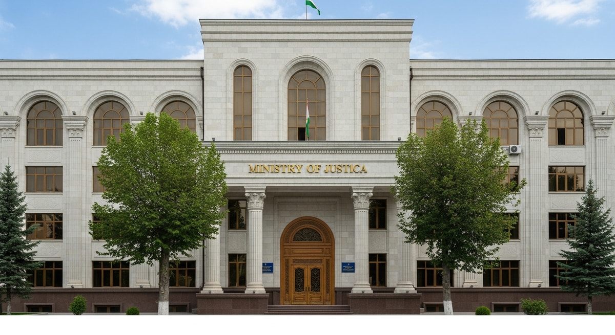 Ministry of Justice building in Dushanbe where Tajik apostilles are issued under the Hague Convention