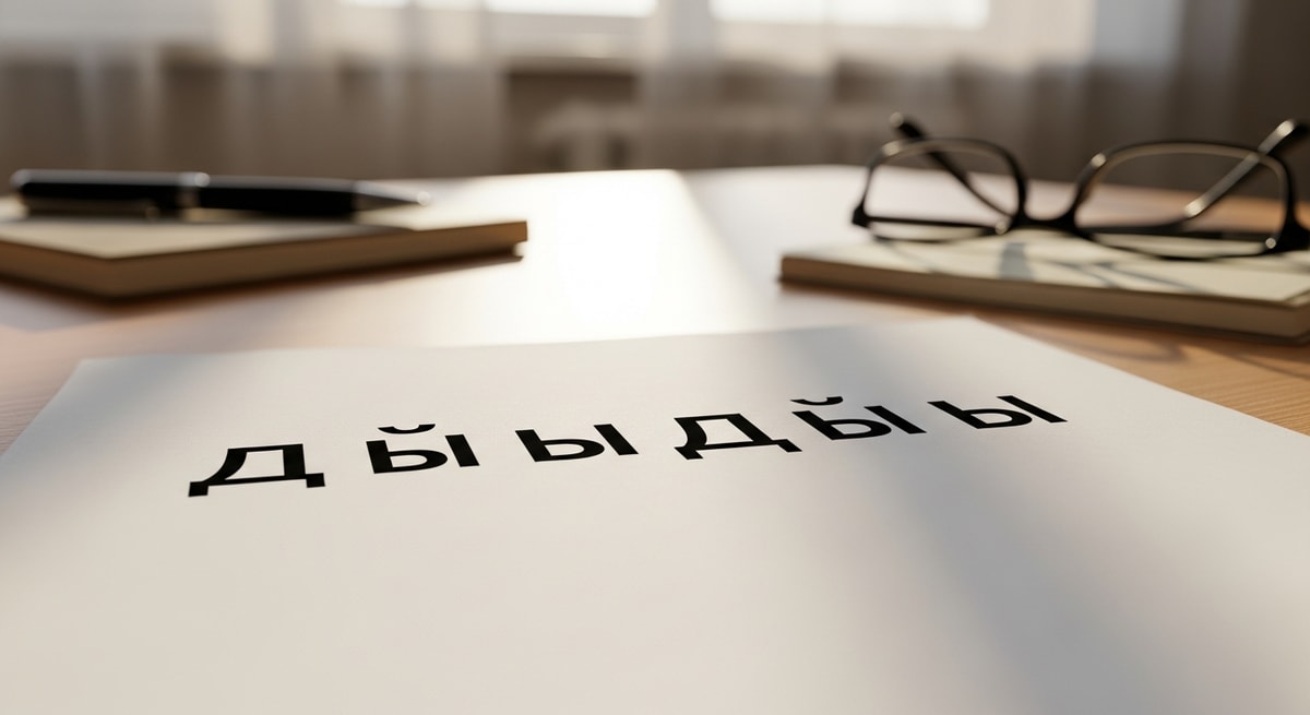 Tajik Cyrillic script showing the six unique characters that distinguish it from Russian Cyrillic