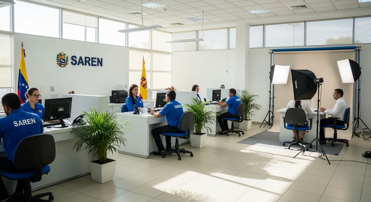 Venezuelan civil registry office representing SAREN-administered vital records including birth and marriage certificates